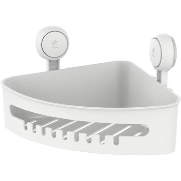 Suction Cup Corner Shower Shelf-No Drilling,Removable Bath Shelf With Heavy Duty - Picture 1 of 7